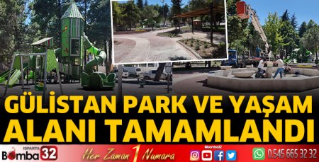 Gülistan park ve yaşam alanı tamamlandı