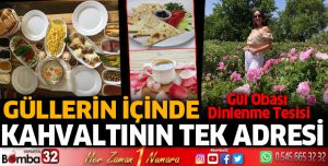 Güllerin içinde kahvaltının tek adresi