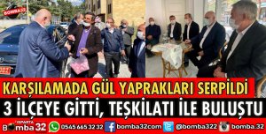 GÜLLERLE KARŞILANDI