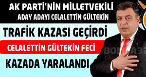 GÜLTEKİN TRAFİK KAZASINDA YARALANDI