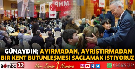 Ayırmadan, ayrıştırmadan bir kent bütünleşmesi sağlamak istiyoruz