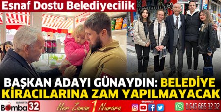 Günaydın: Belediye kiracılarına zam yapılmayacak