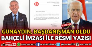 GÜNAYDIN RESMEN BAHÇELİ'NİN BAŞDANIŞMANI OLDU