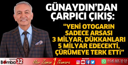 Günaydın’dan çarpıcı çıkış
