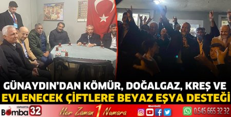 Günaydın’dan kömür, doğalgaz, kreş ve evlenecek çiftlere beyaz eşya desteği