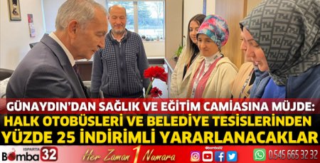 Günaydın’dan sağlık ve eğitim camiasına müjde