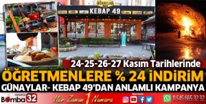 Günaylar-Kebap 49'dan Öğretmenler Gününe özel kampanya
