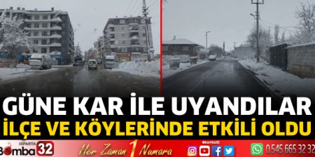Güne kar ile uyandılar 