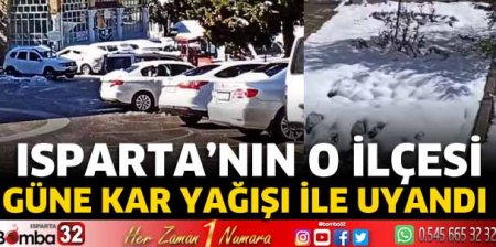Güne kar yağışı ile uyandılar 