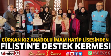 Gürkan Kız Anadolu İmam Hatip Lisesinden Filistin'e destek kermesi