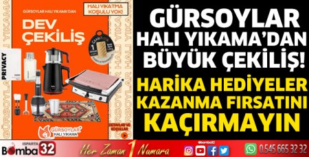 Gürsoylar Halı Yıkama’dan büyük çekiliş