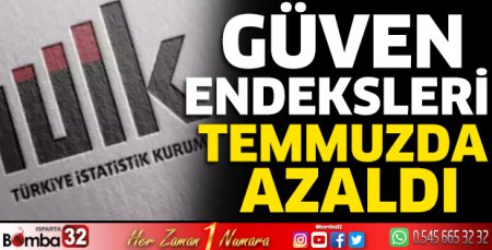Güven endeksleri temmuzda azaldı