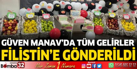Güven Manav'da tüm gelirler Filistin'e gönderildi