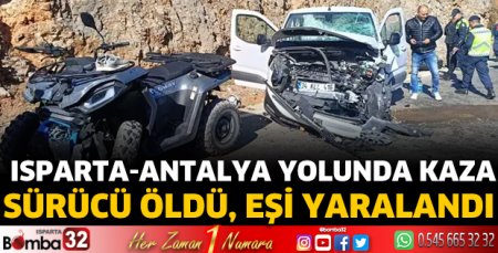 Hafif ticari araç ile ATV çarpıştı