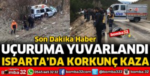 HAFİF TİCARİ ARAÇ UÇURUMA YUVARLANDI