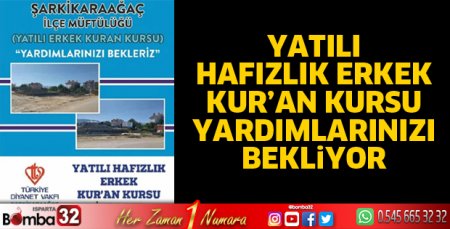 Hafızlık Erkek Kur’an Kursu inşaatı sürüyor