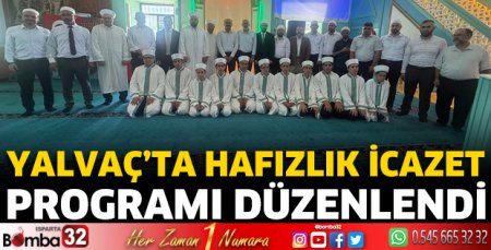 Hafızlık icazet programı düzenlendi