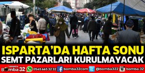 Hafta sonu semt pazarları kurulmayacak