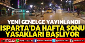Hafta sonu yasakları ile ilgili genelge 