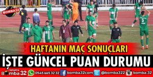 HAFTANIN MAÇ SONUÇLARI GÜNCEL PUAN DURUMU