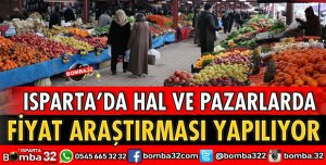 HAL VE PAZARLARDA FİYAT ARAŞTIRMASI YAPILIYOR