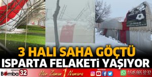 Halı sahalar zarar gördü