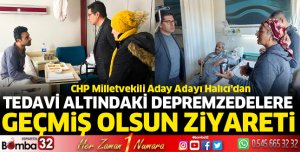 Halıcı'dan tedavileri devam eden depremzedelere ziyaret