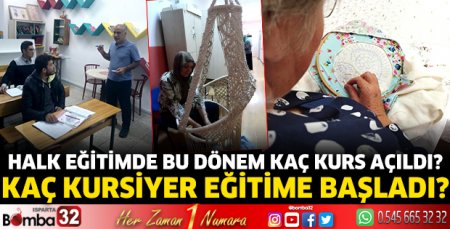 Halk eğitimde bu dönem kaç kurs açıldı?