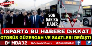 HALK OTOBÜSLERİ GÜZERGAH VE HAREKET SAATLERİ DEĞİŞTİ