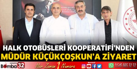 Halk Otobüsleri Kooperatifi’nden Küçükçoşkun’a ziyareti