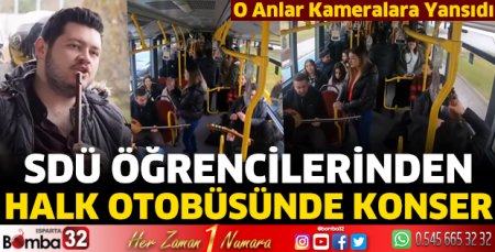 Halk otobüsünde canlı müzik keyfi 