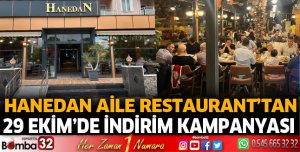 Hanedan Aile Restaurant'tan 29 Ekim'de indirim kampanyası