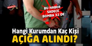 Hangi Kurumdan Kaç Kişi Açığa Alındı?