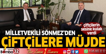 Hasan Basri Sönmez’den çiftçilere müjde