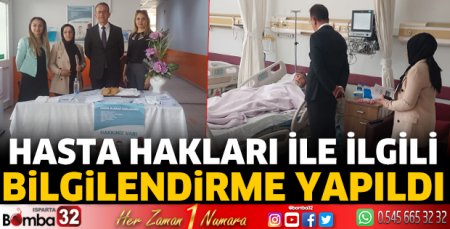 Hasta hakları ile ilgili bilgilendirme yapıldı