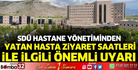 Hasta ziyaretçi saatleri ile ilgili önemli duyuru
