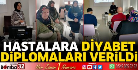 Hastalara diyabet diplomaları verildi 