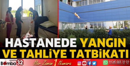 Hastanede yangın ve tahliye tatbikatı