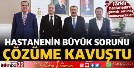 Hastanenin büyük sorunu çözüme kavuştu  