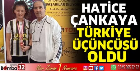 Hatice Çankaya Türkiye üçüncüsü oldu