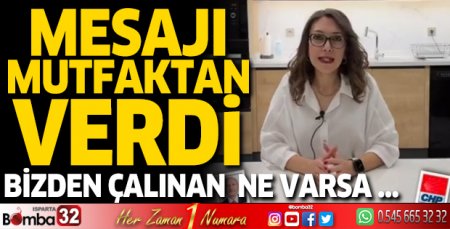 Hatice Yıldız, mesajı mutfaktan verdi