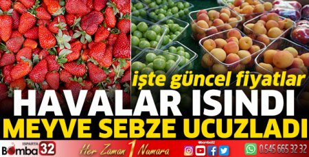 Havalar ısındı meyve sebze ucuzladı 