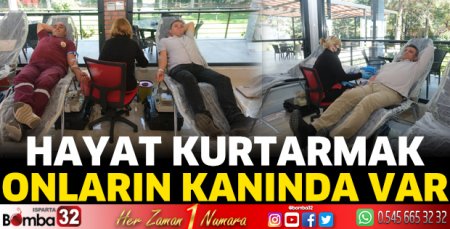 Hayat kurtarmak onların kanında var