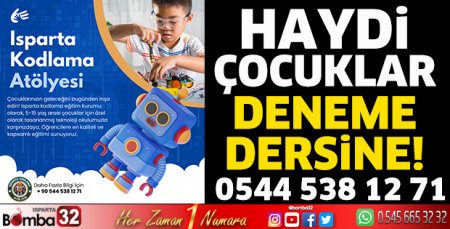 Haydi çocuklar deneme dersine!