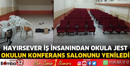 Hayırsever iş insanından okula jest