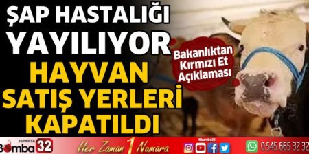 Hayvan satış yerleri kapatılıyor