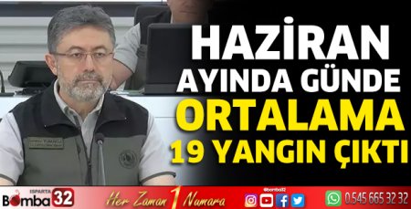 Haziran ayında günde ortalama 19 yangın çıktı