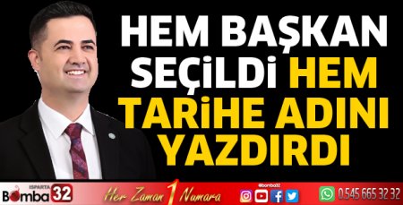 Hem başkan seçildi hem tarihe adını yazdırdı