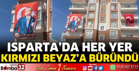 Her yer kırmızı beyaz