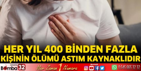 Her yıl 400 binden fazla kişinin ölümü astım kaynaklıdır